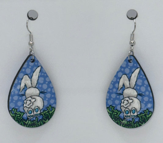 Spring Bunny (Blue)-Ear Rings