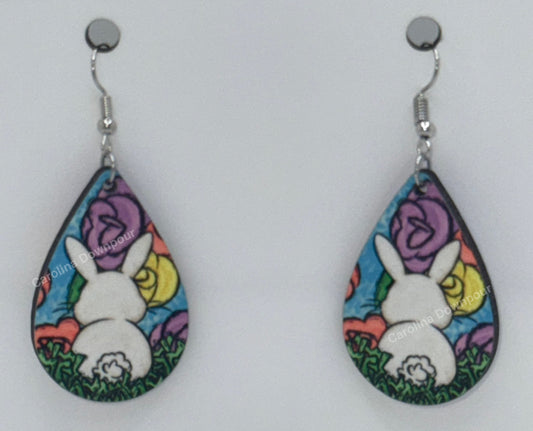 Spring Bunny (Purple)-Ear Rings