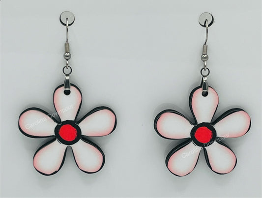 Hippie Flower (Pink) -Ear Rings