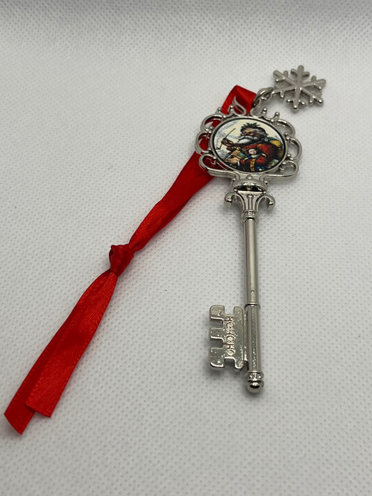 Santa’s Magic Key-Vintage Santa Image Ornament/Decoration